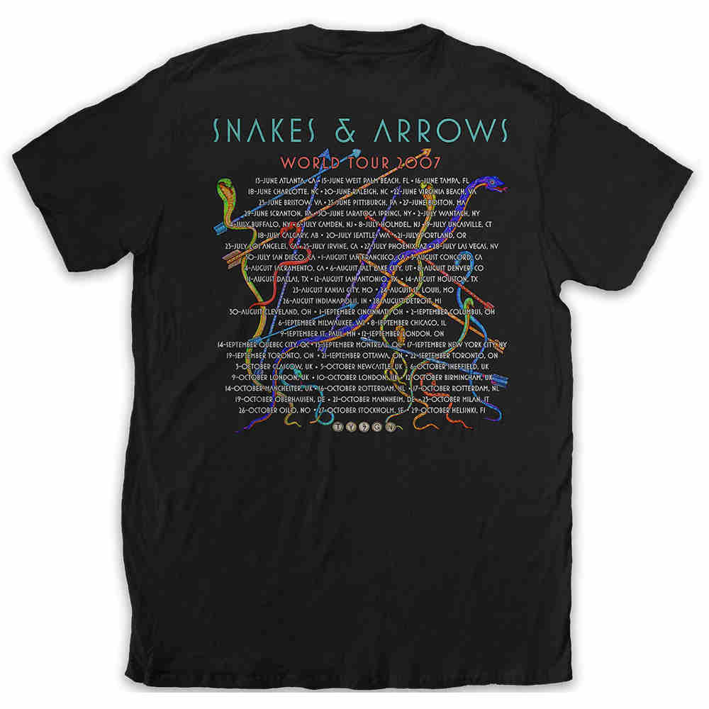 Rush - Snakes & Arrows Tour 2007 Heren Tshirt - Zwart